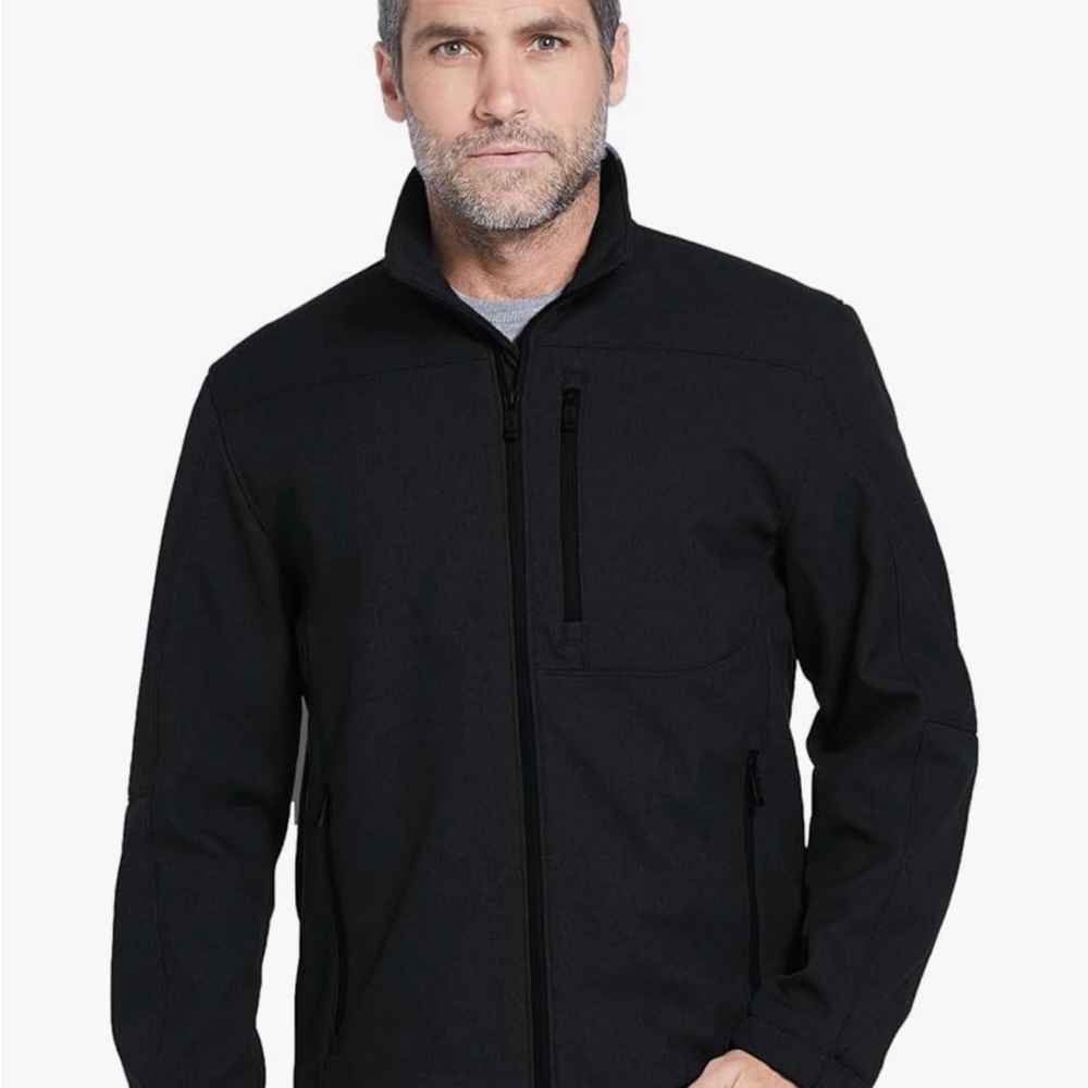 Izod Black Performance Jacket with Stand-Up Collar and Slim Fit - Picture 2 of 7